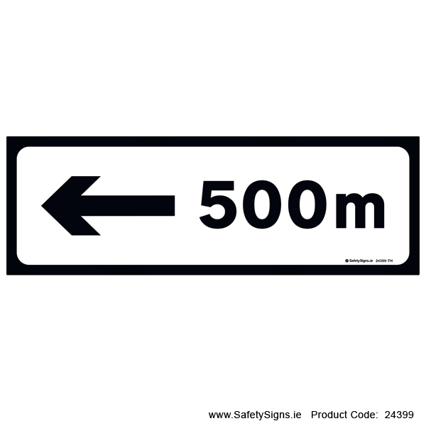 Supplementary Plate - 500m - Arrow Left - P004L - 24399