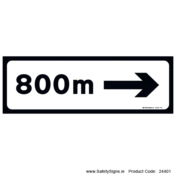 Supplementary Plate - 800m - Arrow Right - P004R - 24401