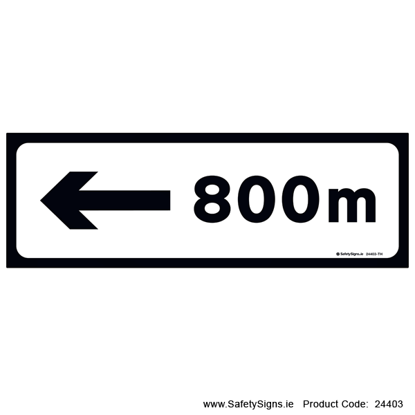 Supplementary Plate - 800m - Arrow Left - P004L - 24403