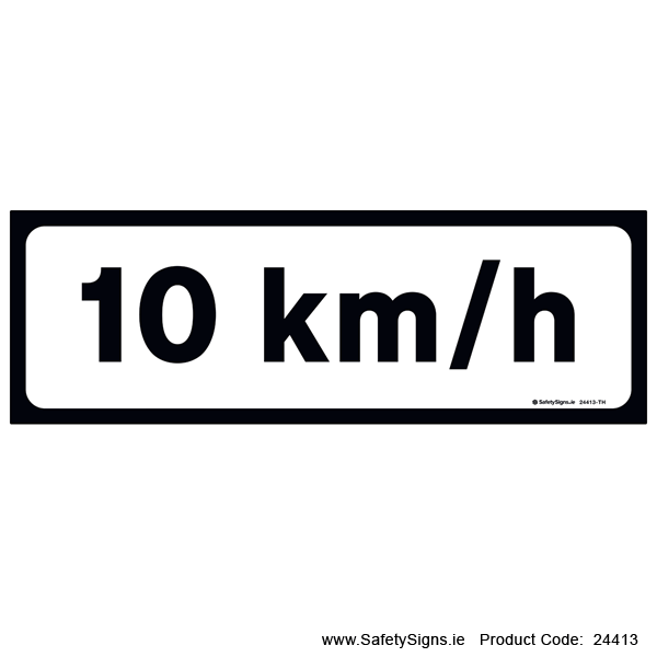 Supplementary Plate - Speed Limit - 10kmh - P011 - 24413