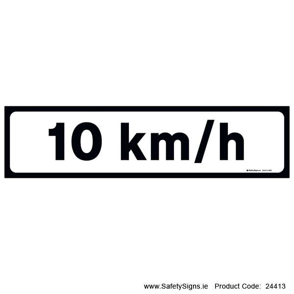 Supplementary Plate - Speed Limit - 10kmh - P011 - 24413