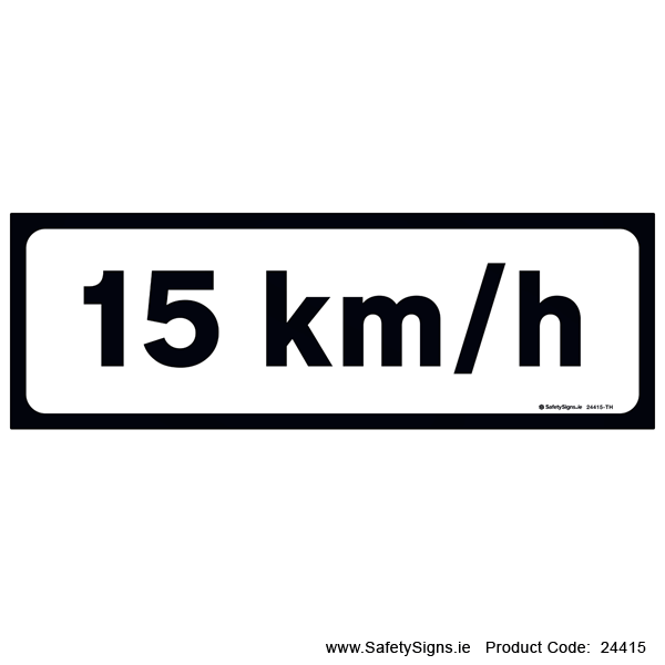 Supplementary Plate - Speed Limit - 15kmh - P011 - 24415