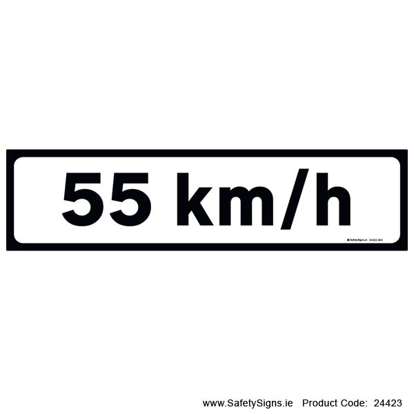 Supplementary Plate - Speed Limit - 55kmh - P011 - 24423