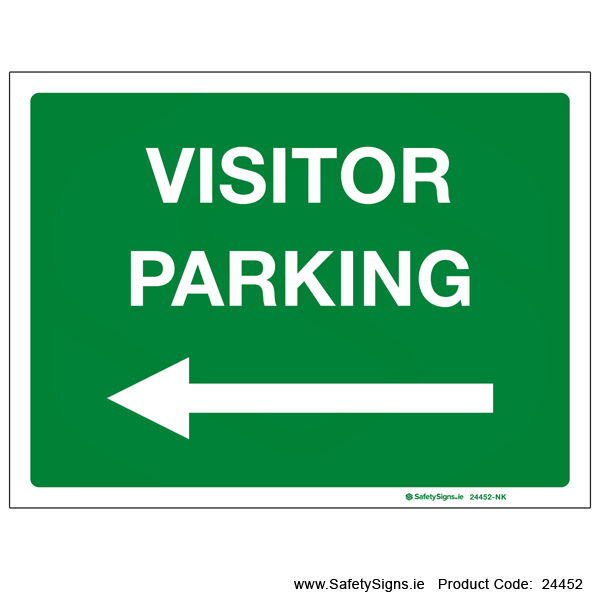 Visitor Parking - Arrow Left - 24452