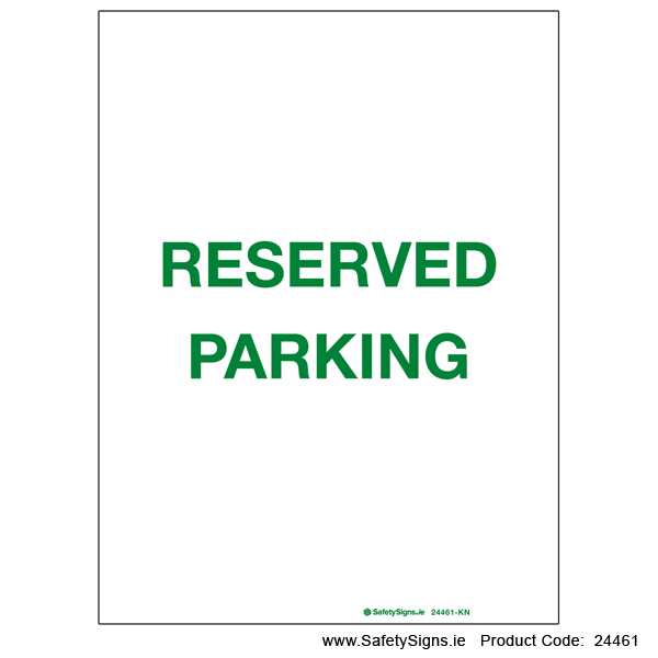 Reserved Parking - 24461