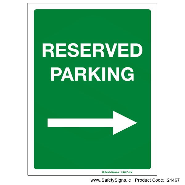 Reserved Parking - Arrow Right - 24467
