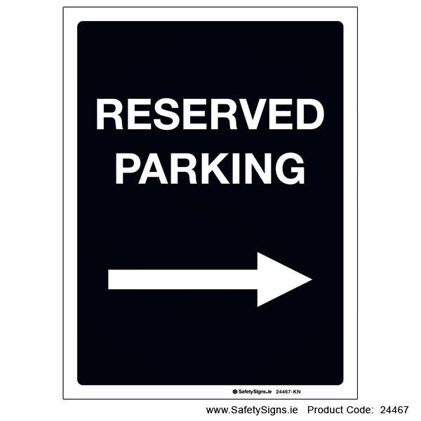 Reserved Parking - Arrow Right - 24467