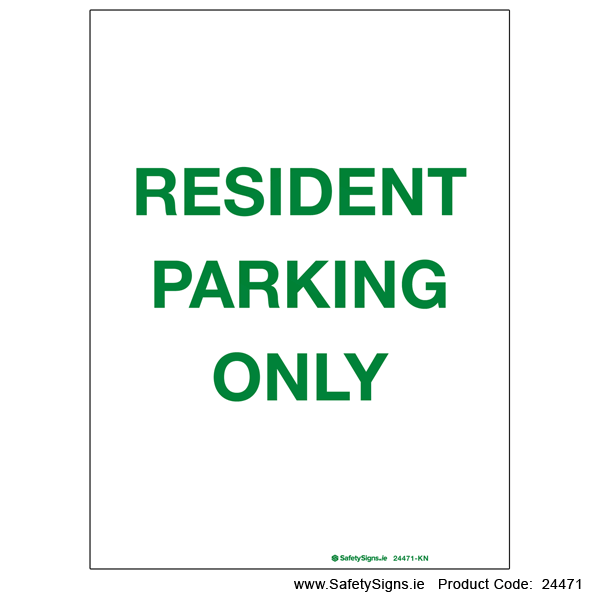 Resident Parking Only - 24471