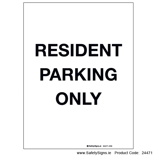 Resident Parking Only - 24471