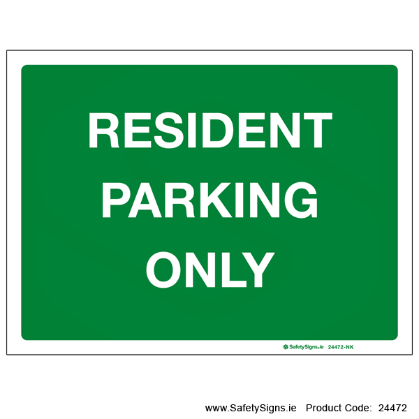 Resident Parking Only - 24472