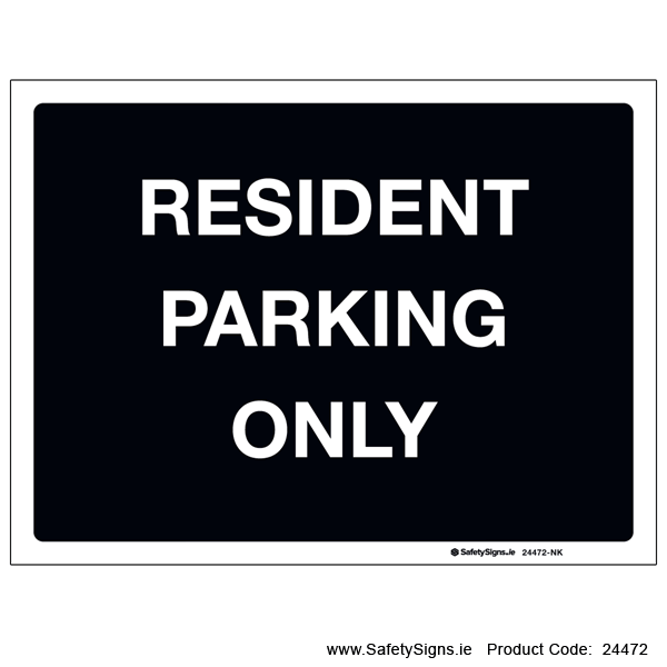 Resident Parking Only - 24472