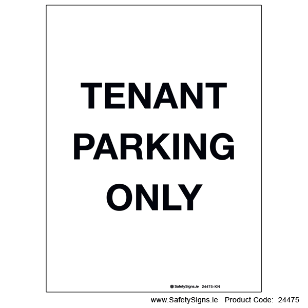 Tenant Parking Only - 24475