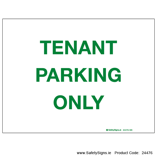 Tenant Parking Only - 24476