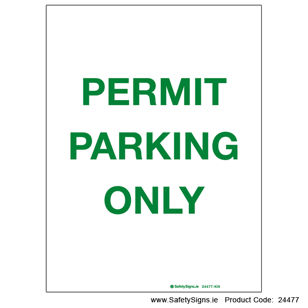 Permit Parking Only - 24477