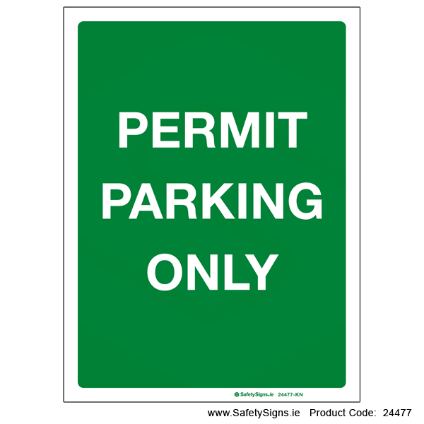 Permit Parking Only - 24477