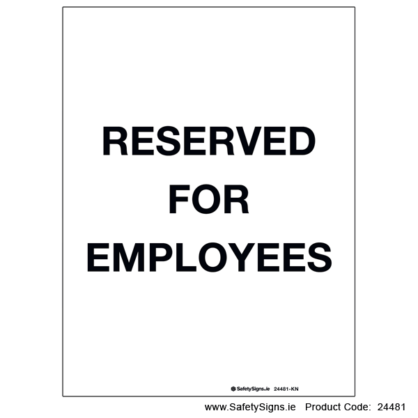 Reserved for Employees - 24481