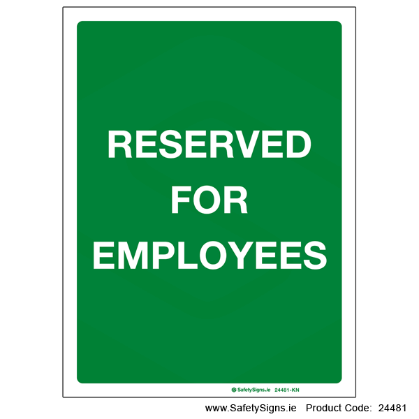 Reserved for Employees - 24481