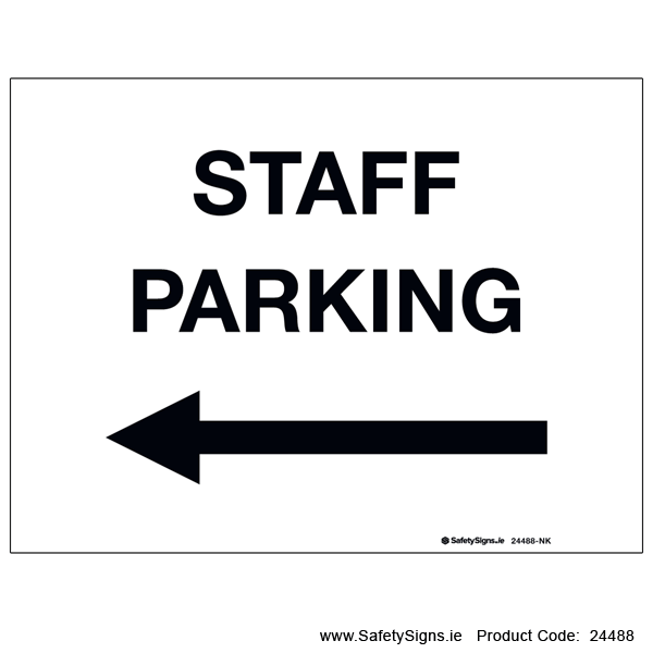 Staff Parking - Arrow Left - 24488