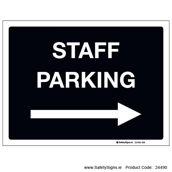 Staff Parking - Arrow Right - 24490