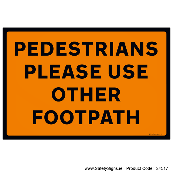 Pedestrians use other Footpath - 24517