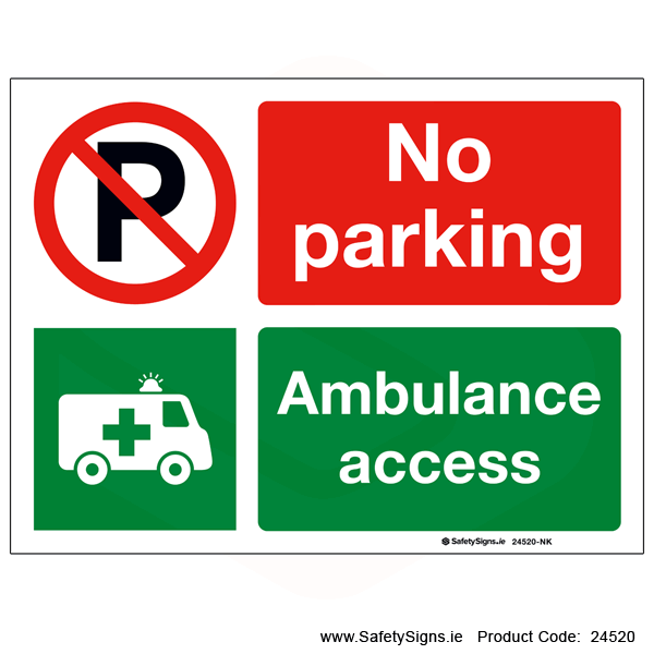 No Parking Ambulance Access - 24520