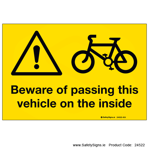 Beware of Passing Vehicle on Inside - 24522