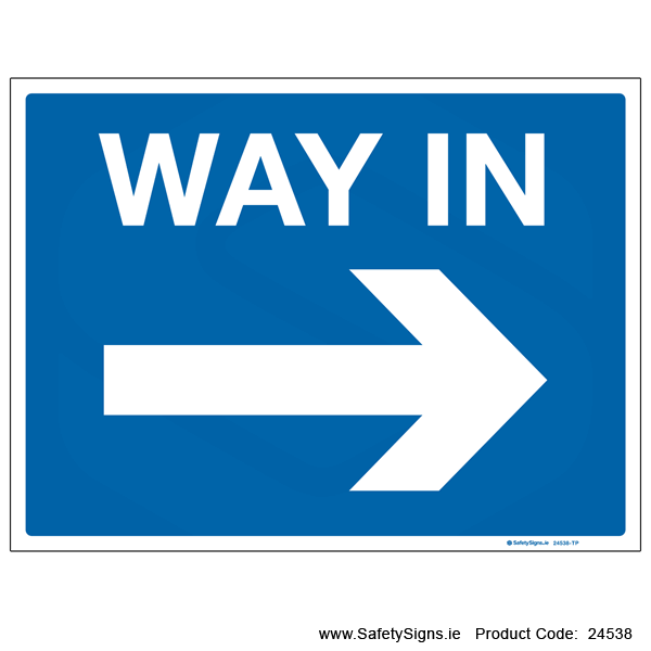 Way In - Arrow Right - 24538