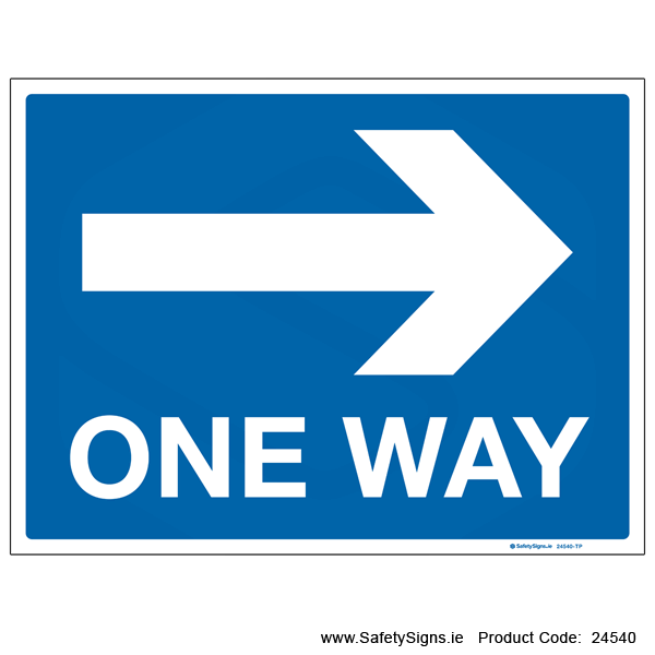One Way - Arrow Right - 24540