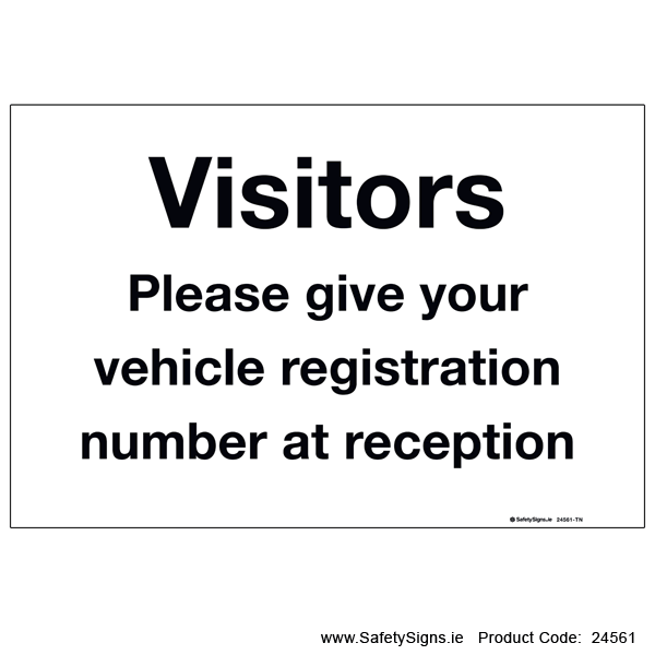 Give Registration Number at Reception - 24561