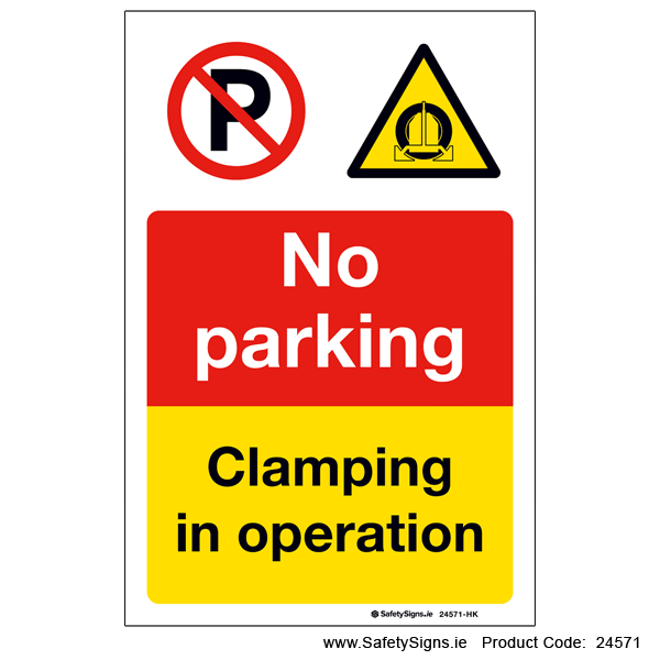 No Parking - Clamping in Operation - 24571