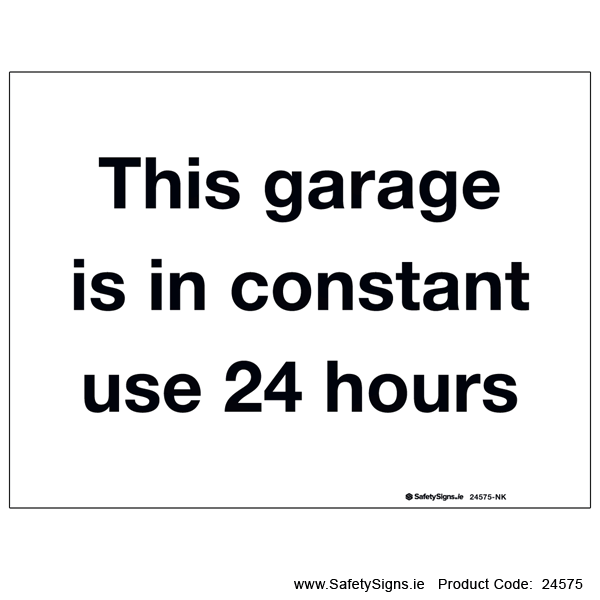 Garage in Constant use 24 hours - 24575