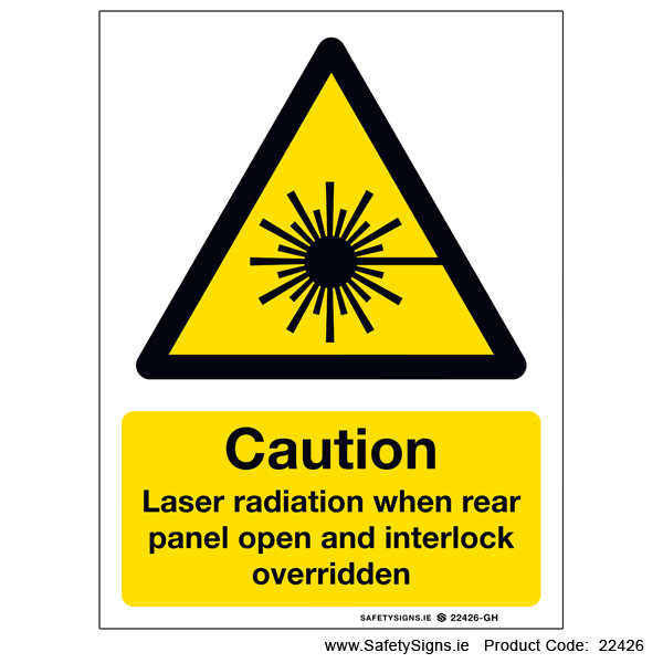 Laser Radiation when Rear Panel Open - 22426