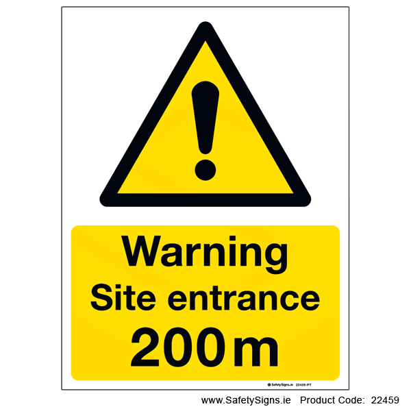 Site Entrance - 200 metres - 22459