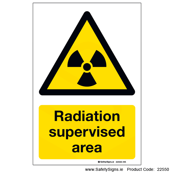 Radiation Supervised Area - 22550