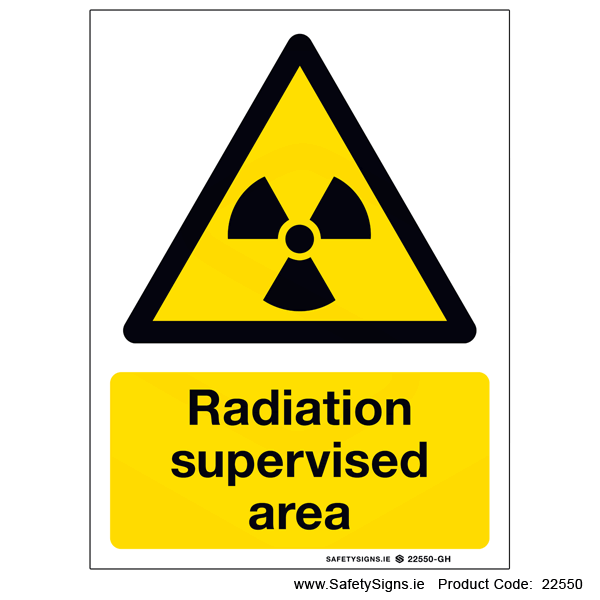Radiation Supervised Area - 22550