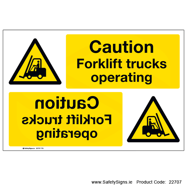 Forklift Trucks Operating - MirrorSign - 22707